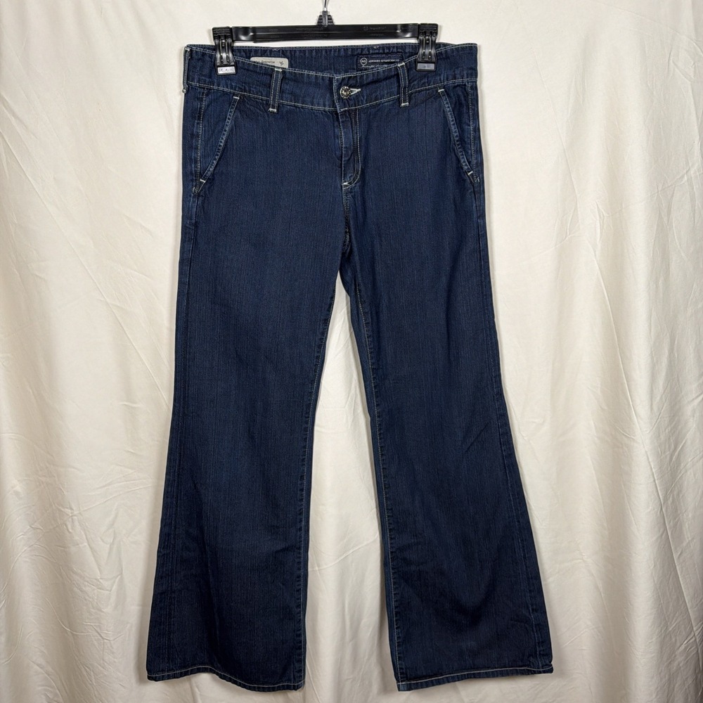 AG Adriano Goldschmied Everett Trouser Jeans 27R Wide Leg Dark Wash USA‎